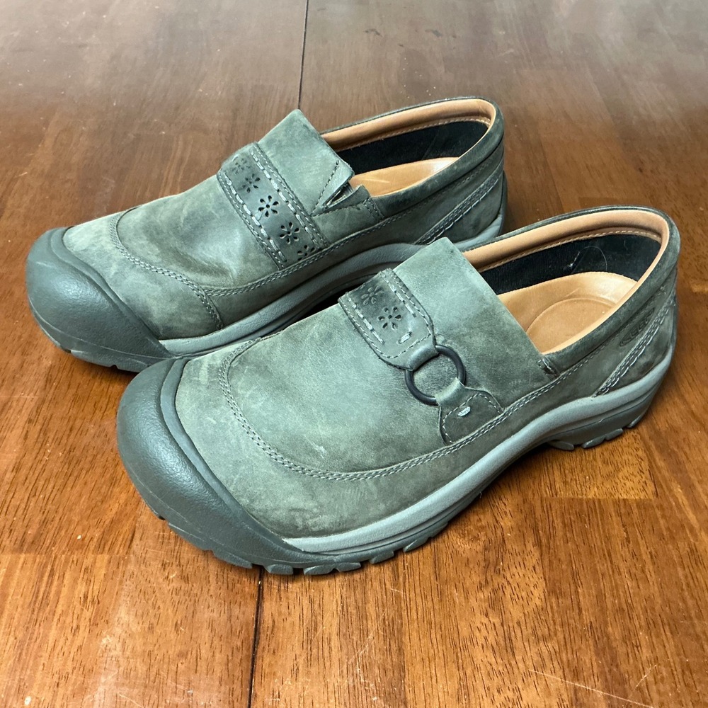 KEEN Presidio II Mule Womens 10 Gray Nubuck Leather Slip On Clog Shoes 1020486 - Picture 7 of 9